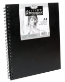 Royal & Langnickel black sketch book - A4, 80 listov