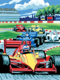 Maľovanie podľa čísiel formát A4 - Formula 1