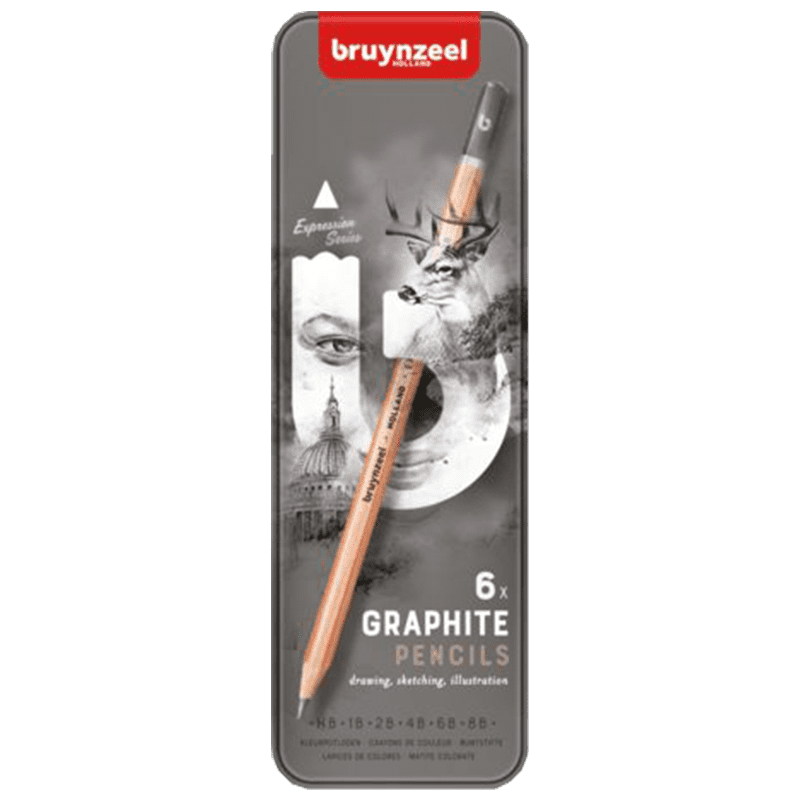 Grafitové ceruzky Bruynzeel Expression - sada 6 ks