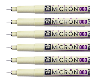 Technické pero SAKURA Pigma Micron® 003 - 0,15 mm čierne