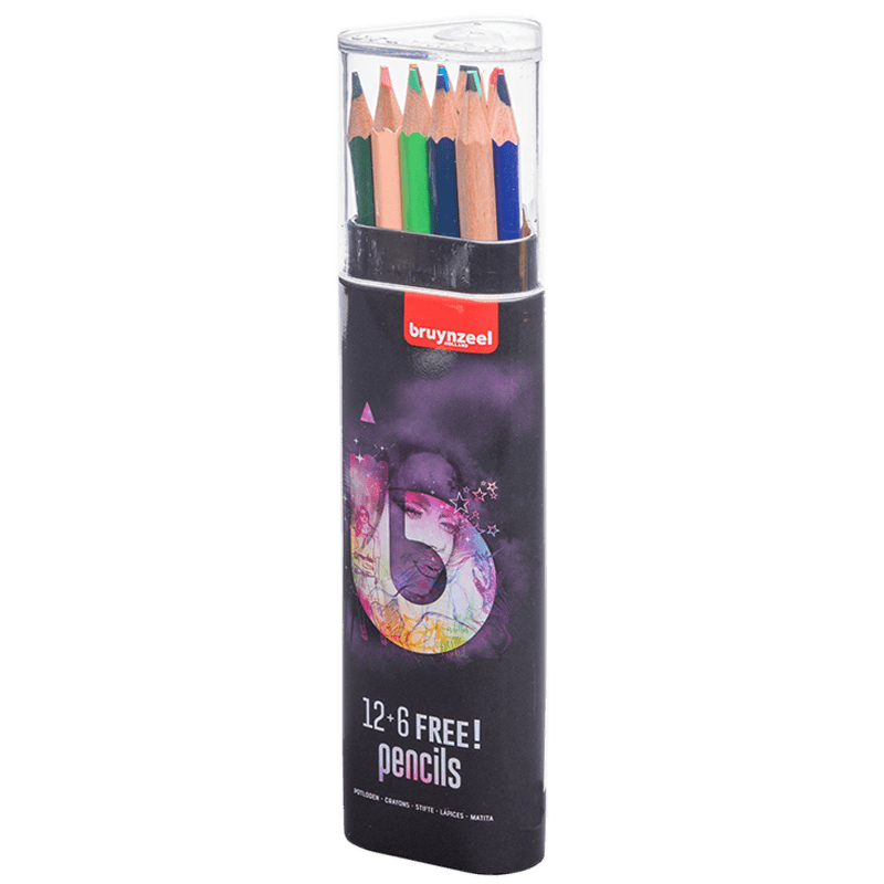 Sada farebných ceruziek Bruynzeel -  Svetlé - 12 + 6 kusov!