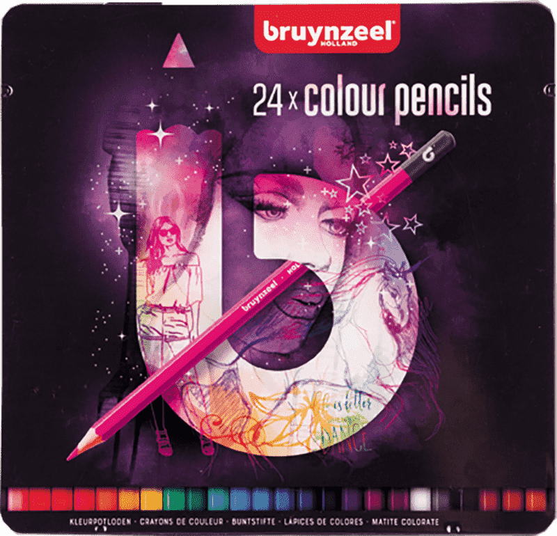 Sada farebných ceruziek Bruynzeel - 24 ks - Fialové