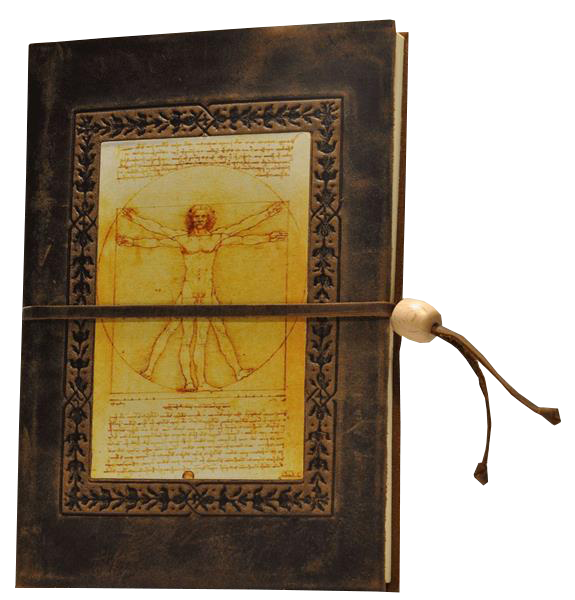 Koženný Sketchbook - Leonardo Da Vinci