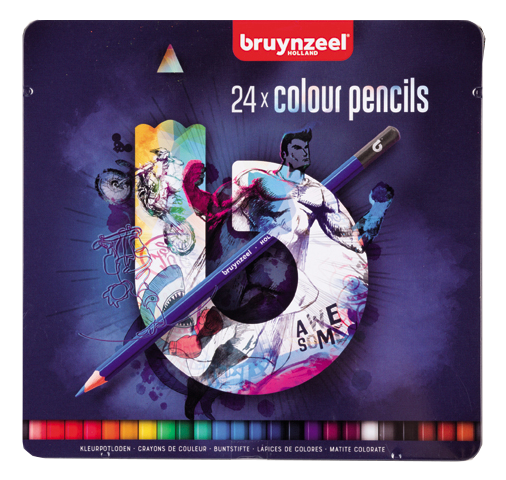 Sada farebných ceruziek Bruynzeel - 24 ks - Modré