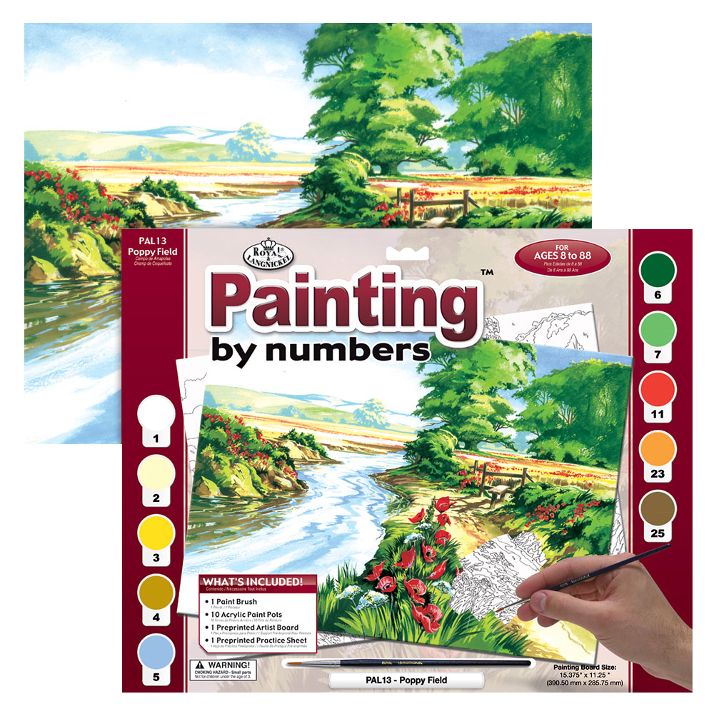 Maľovanie podľa čísiel - Makové pole