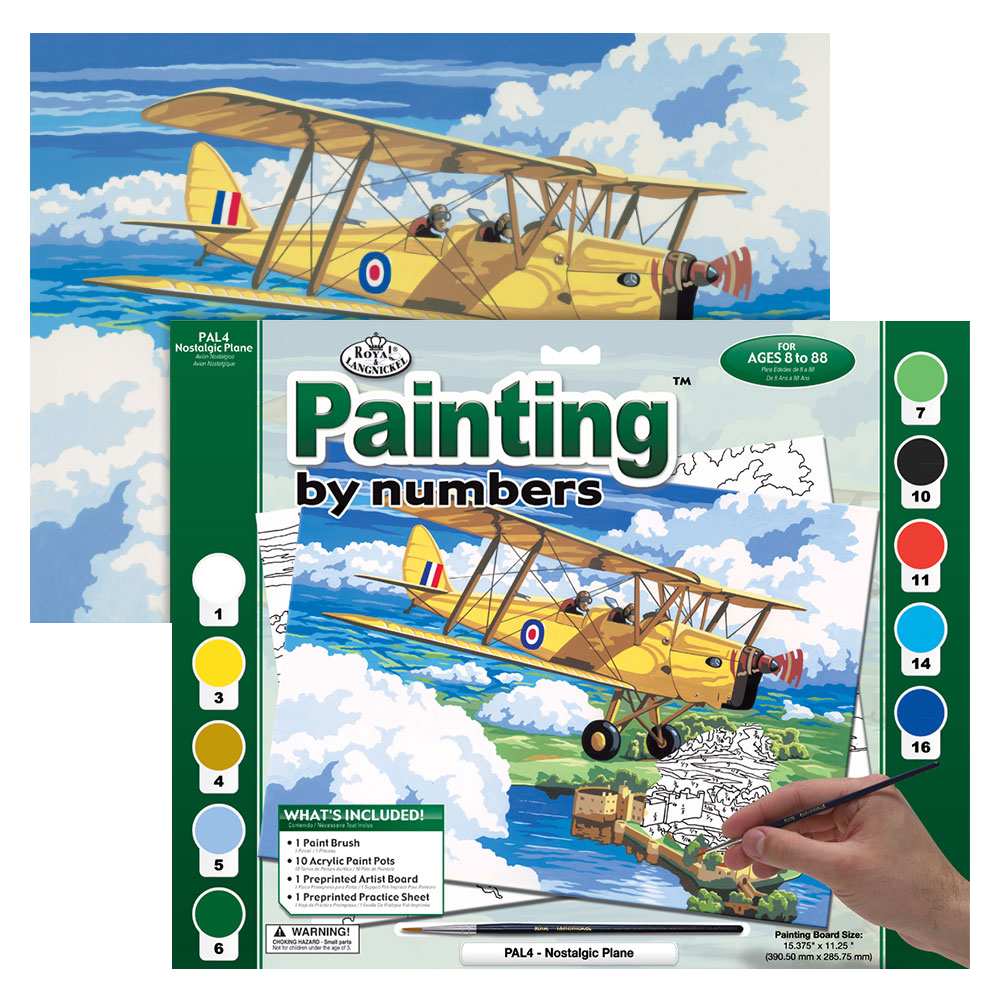 Maľovanie podľa čísiel - Nostalgické lietadlo