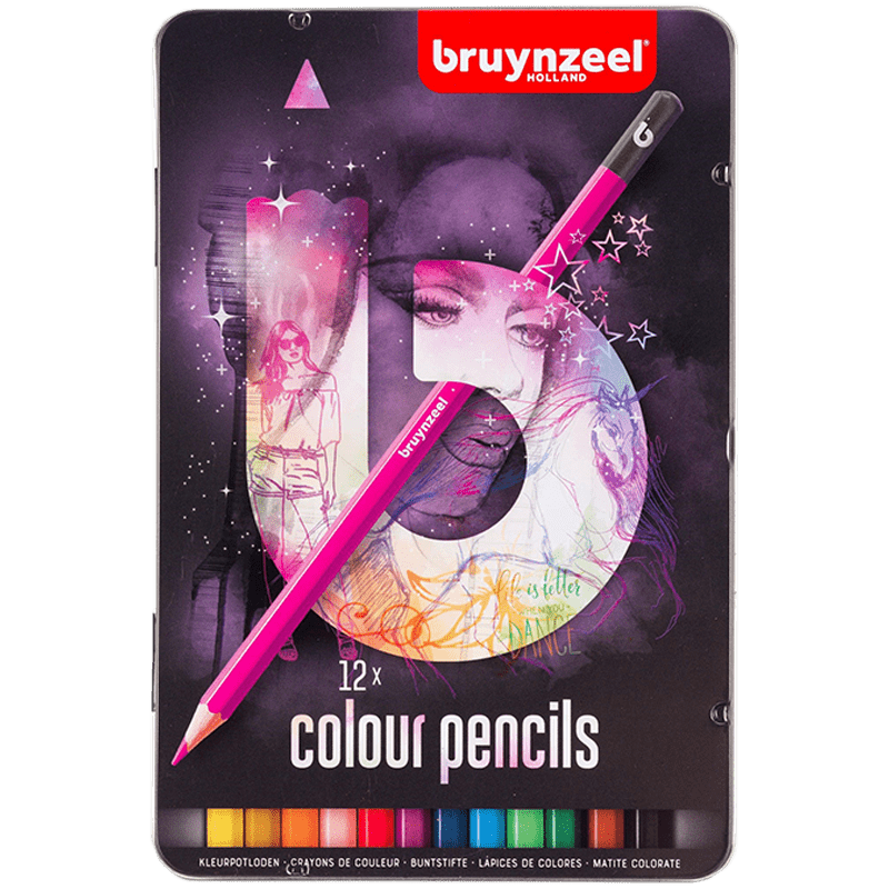 Sada farebných ceruziek Bruynzeel - 12 ks - Fialové