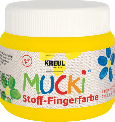 KREUL MUCKI prstové farby na textil 150 ml - rôzne odtiene