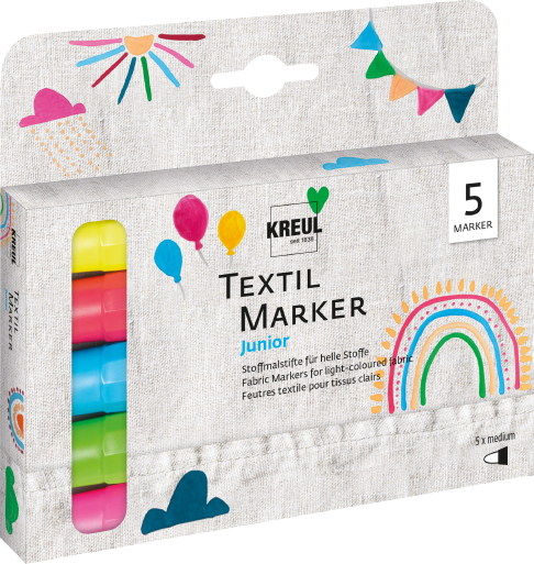 KREUL Sada fixiek na textil JUNIOR 5 ks
