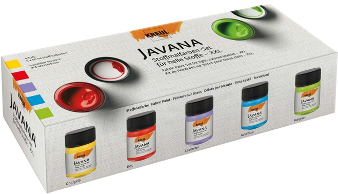 KREUL Javana Sada XXL farieb na svetlý textil 5 x 50 ml
