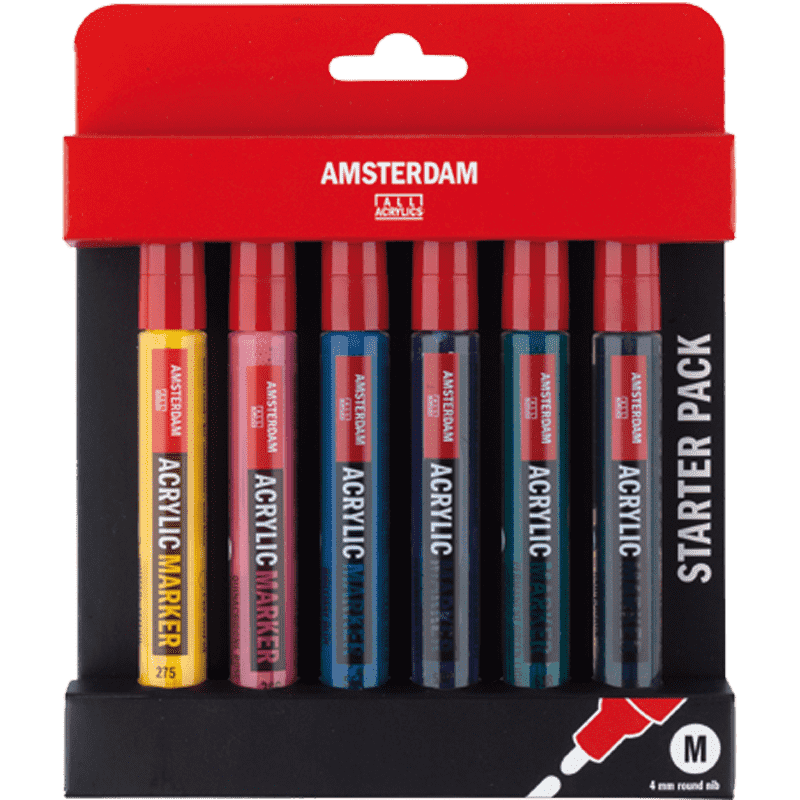 Amsterdam akrylové fixy 6 ks - Starter Pack