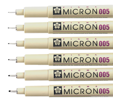Technické pero SAKURA Pigma Micron® 005 - 0,2 mm čierne 