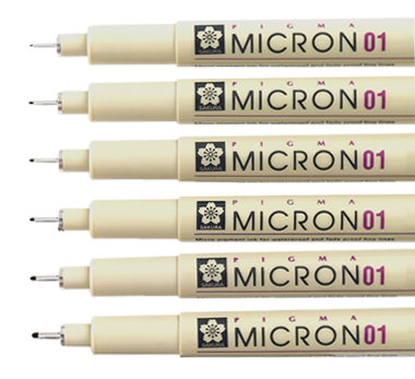 Technické pero SAKURA Pigma Micron® 01 - 0,25 mm čierne