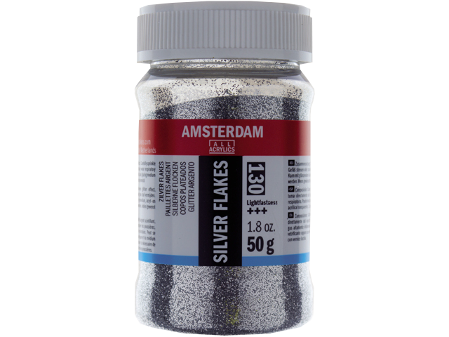 Amsterdam strieborné glitre - 50g