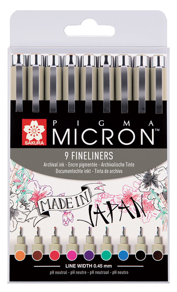 SAKURA Pigma® Micron Fineliners perá - sada 9 ks