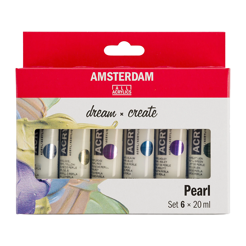 Amsterdam Standard sada akrylových farieb 6 x 20 ml - Pearl Set