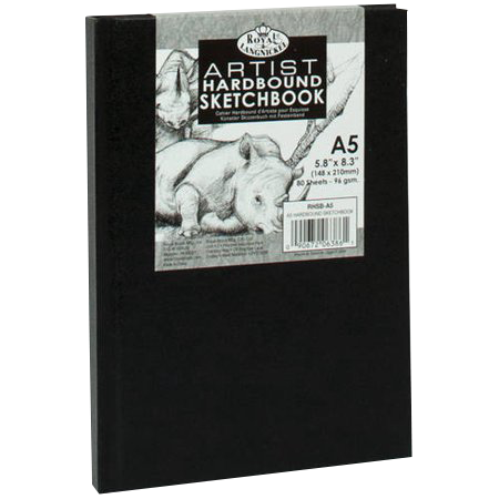 Royal Langnickel black sketch book - A5, 80 listov