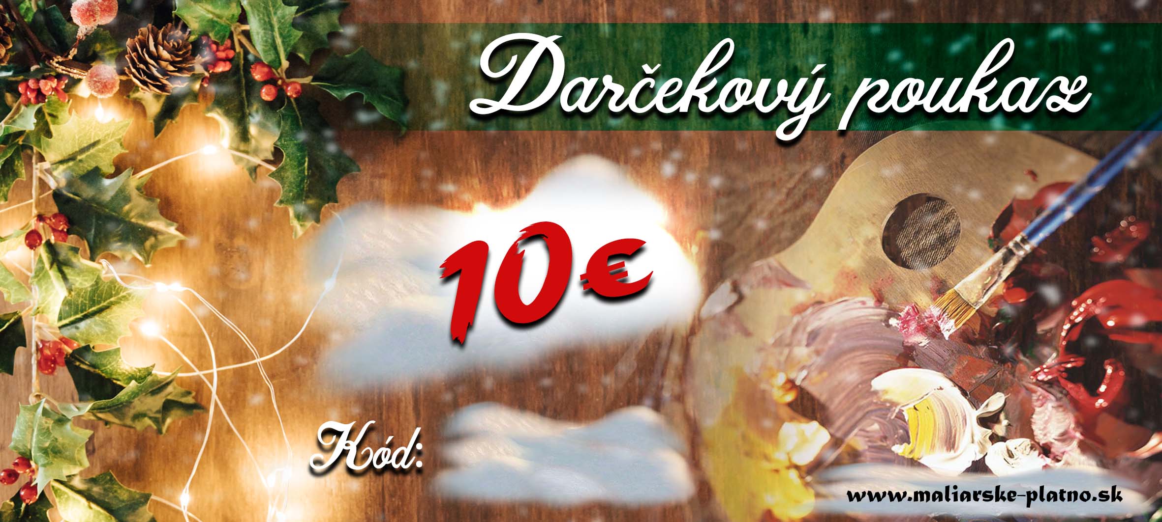 Vianočný darčekový poukaz 1 - 10 €