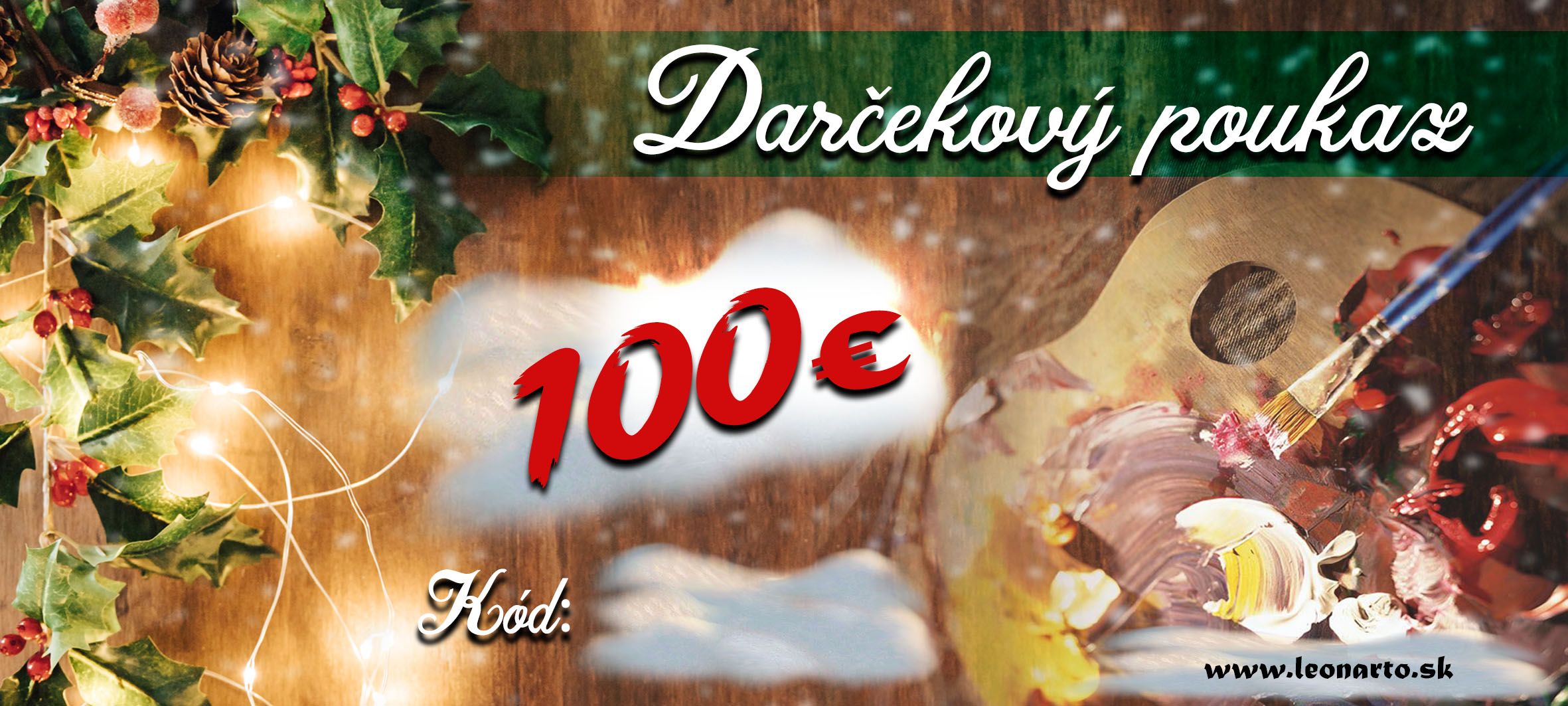 Vianočný darčekový poukaz 1 - 100 €