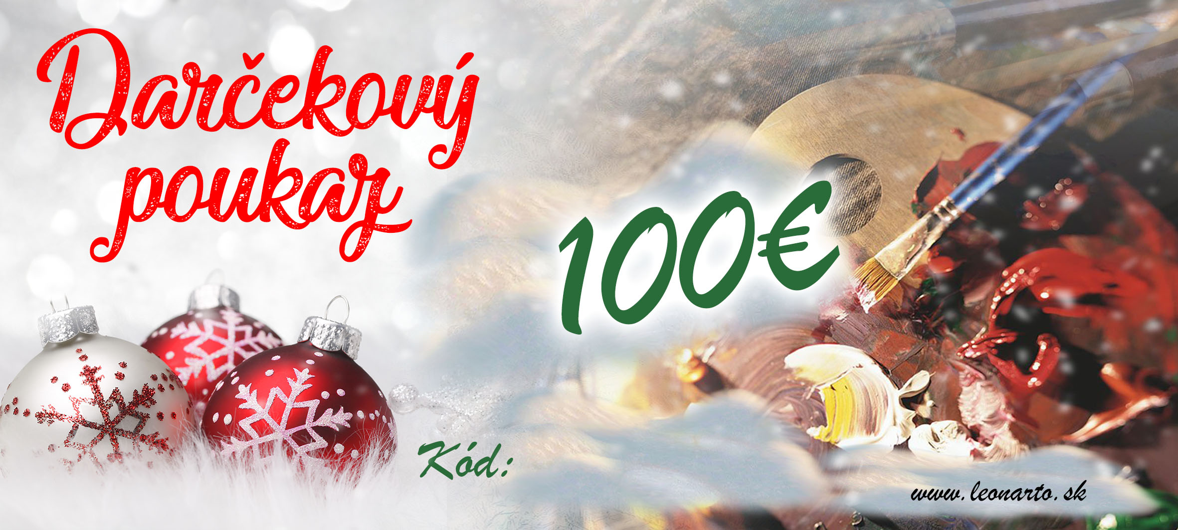 Vianočný darčekový poukaz 2 - 100 €