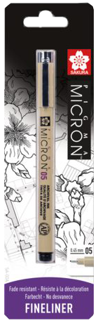 Technické pero Sakura Pigma Micron® 05 - čierne 0,45 mm v blistri