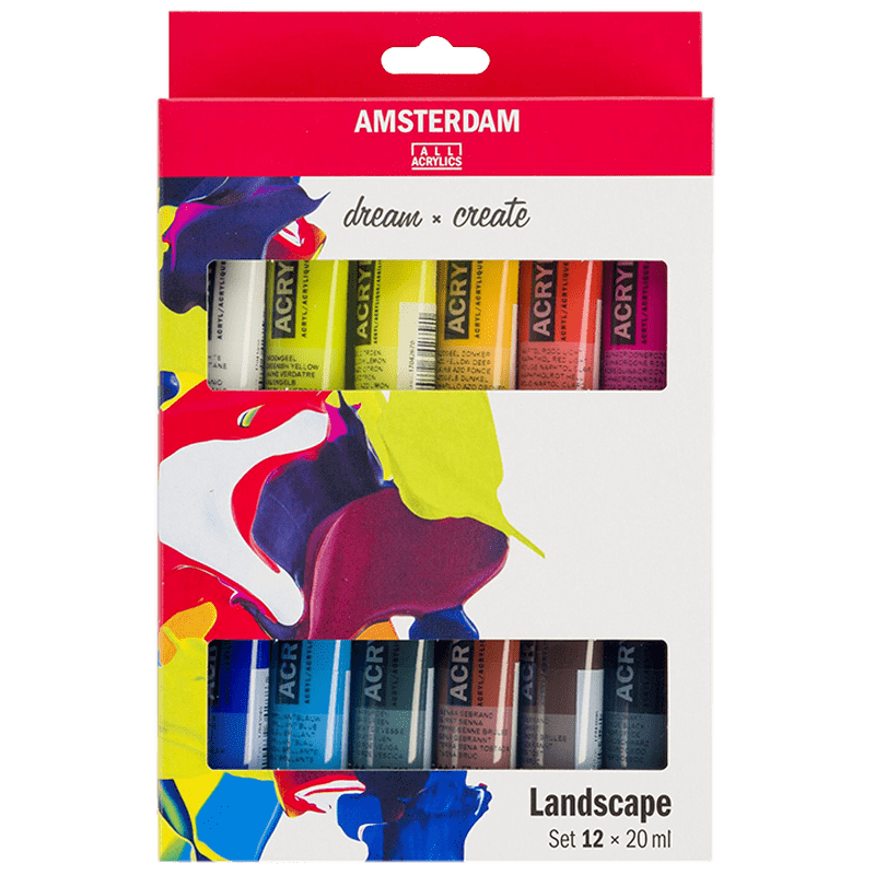 Amsterdam sada akrylových farieb 12 x 20ml - Landscape