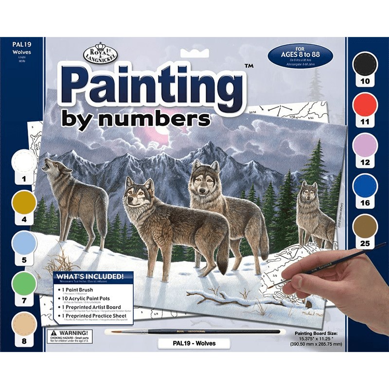 Maľovanie podľa čísiel - Vlci
