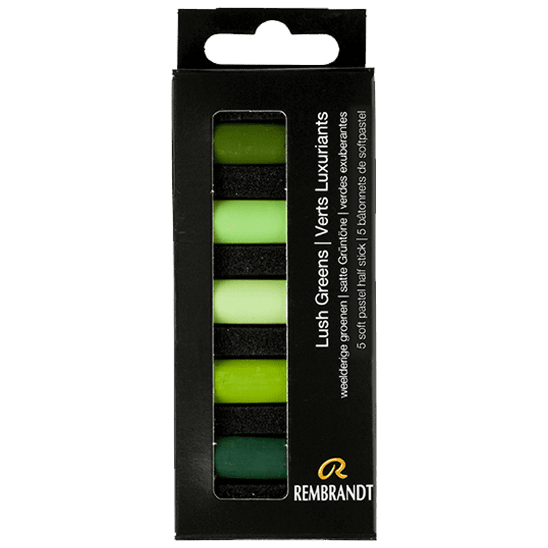 Suchý pastel REMBRANDT - Lush Greens - sada 5 pol.pastelov
