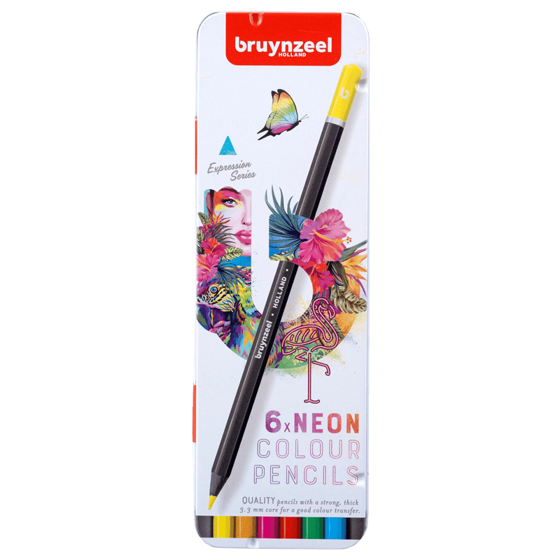 Sada farebných ceruziek Bruynzeel Expression - Neónové - sada 6ks