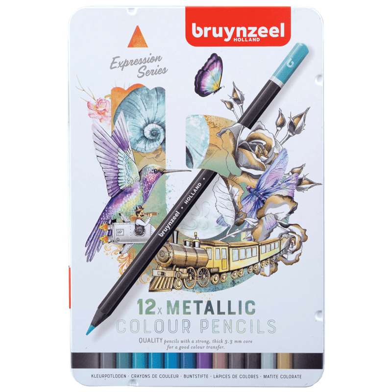 Sada farebných ceruziek Bruynzeel Expression - Metalické - sada 12ks