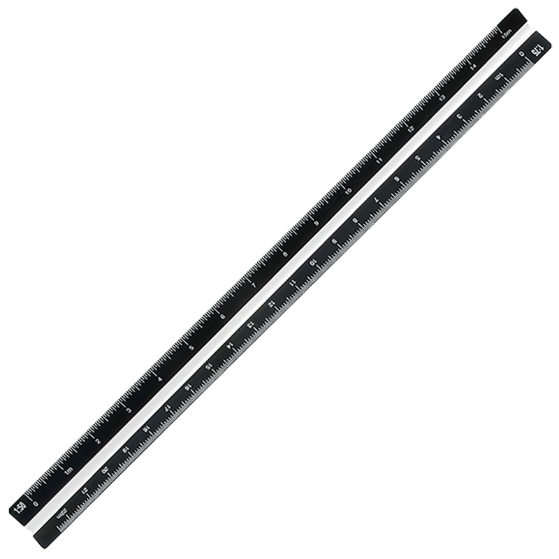 Leniar BLACK plastové pomerové pravítko 30cm