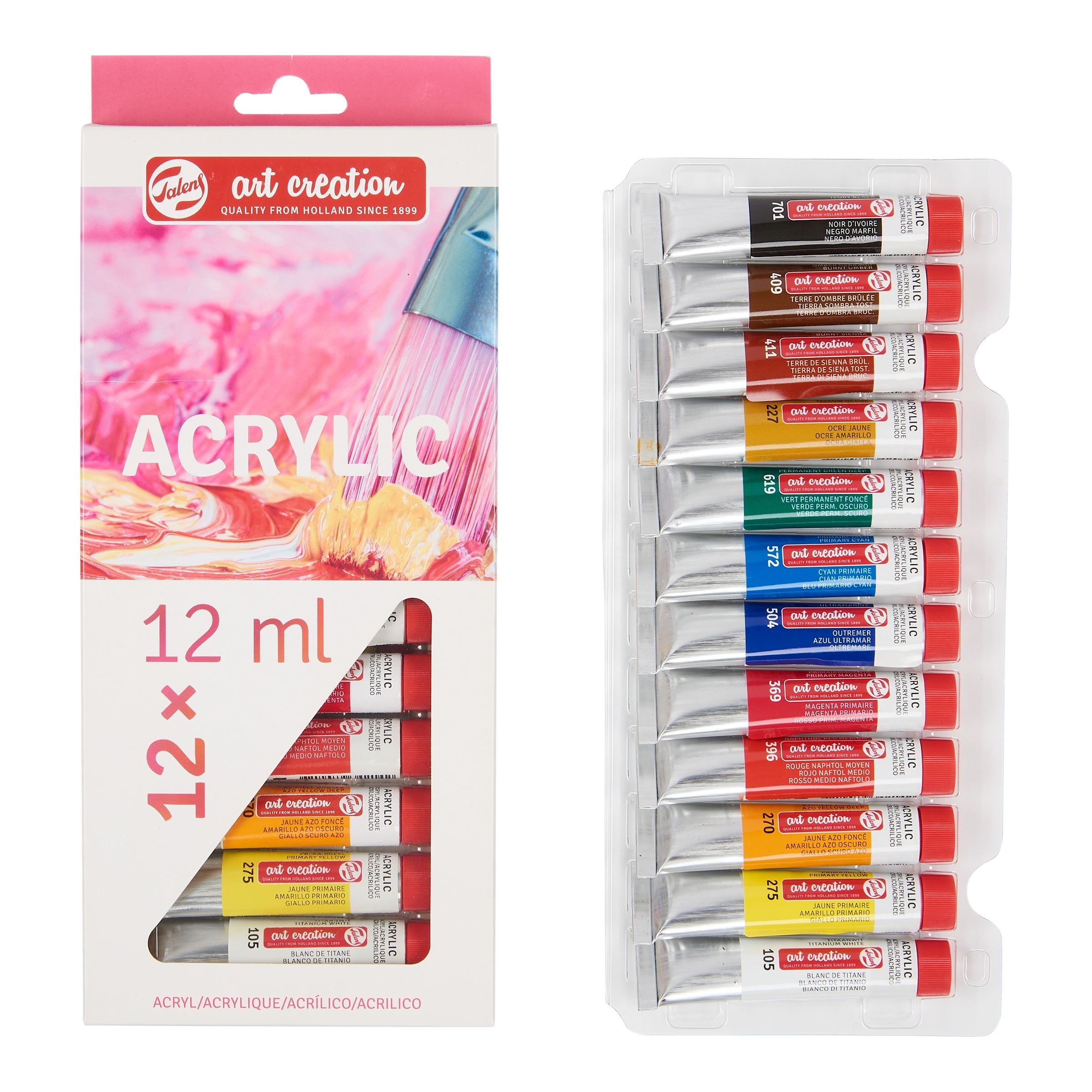 ArtCreation sada akrylových farieb - 12 x 12 ml