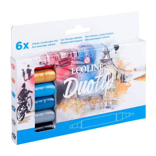 Ecoline Duotip markery Urban set | 6 farieb