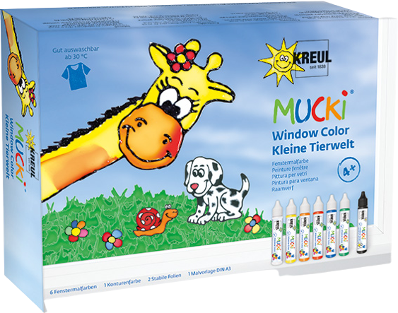 KREUL Sada farieb na sklo MUCKI - Zvieratká