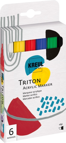 Sada akrylových markerov KREUL Triton edge - 6ks