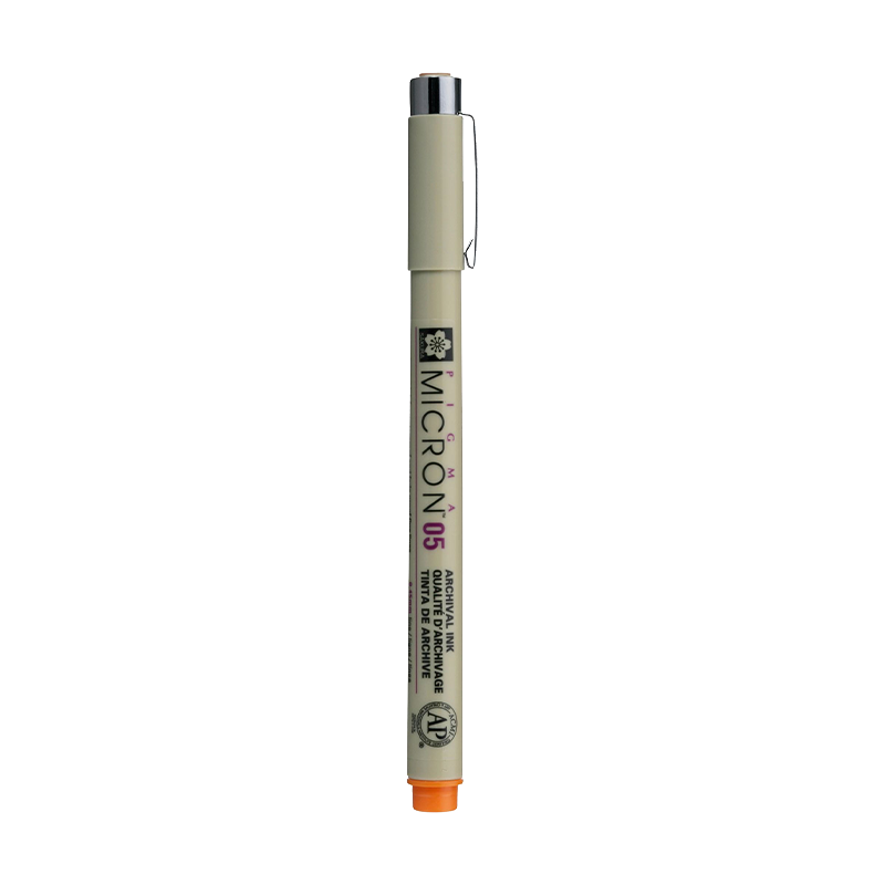 Technické pero SAKURA Pigma Micron® Orange - vyber veľkosť hrotu