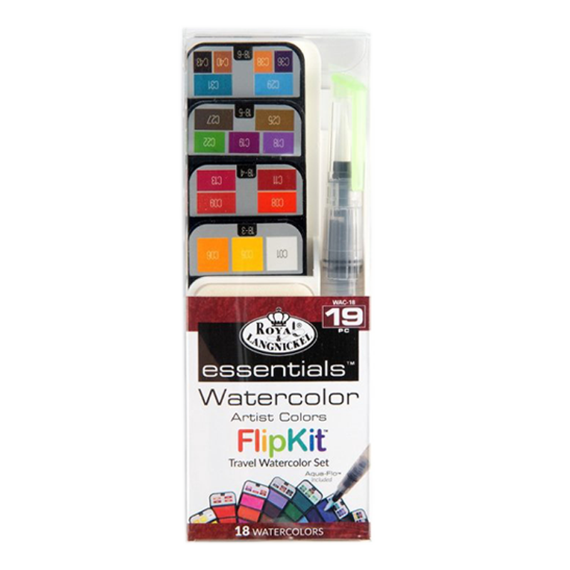 Royal Langnickel FlipKit cestovné akvarelové farby - 19 ks