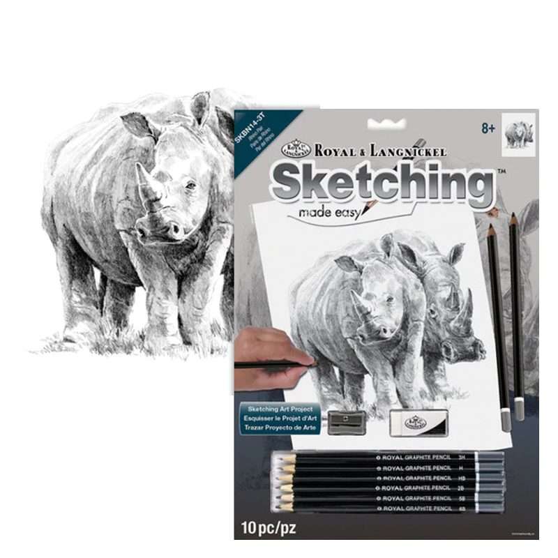 Royal & Langnickel sada na skicovanie s motívom - Pár nosorožcov
