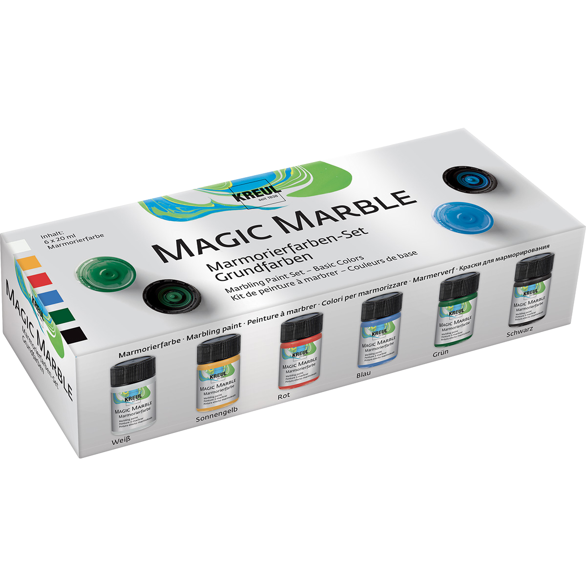 KREUL Sada na mramorovanie - Magic Marble 6 x 20 ml