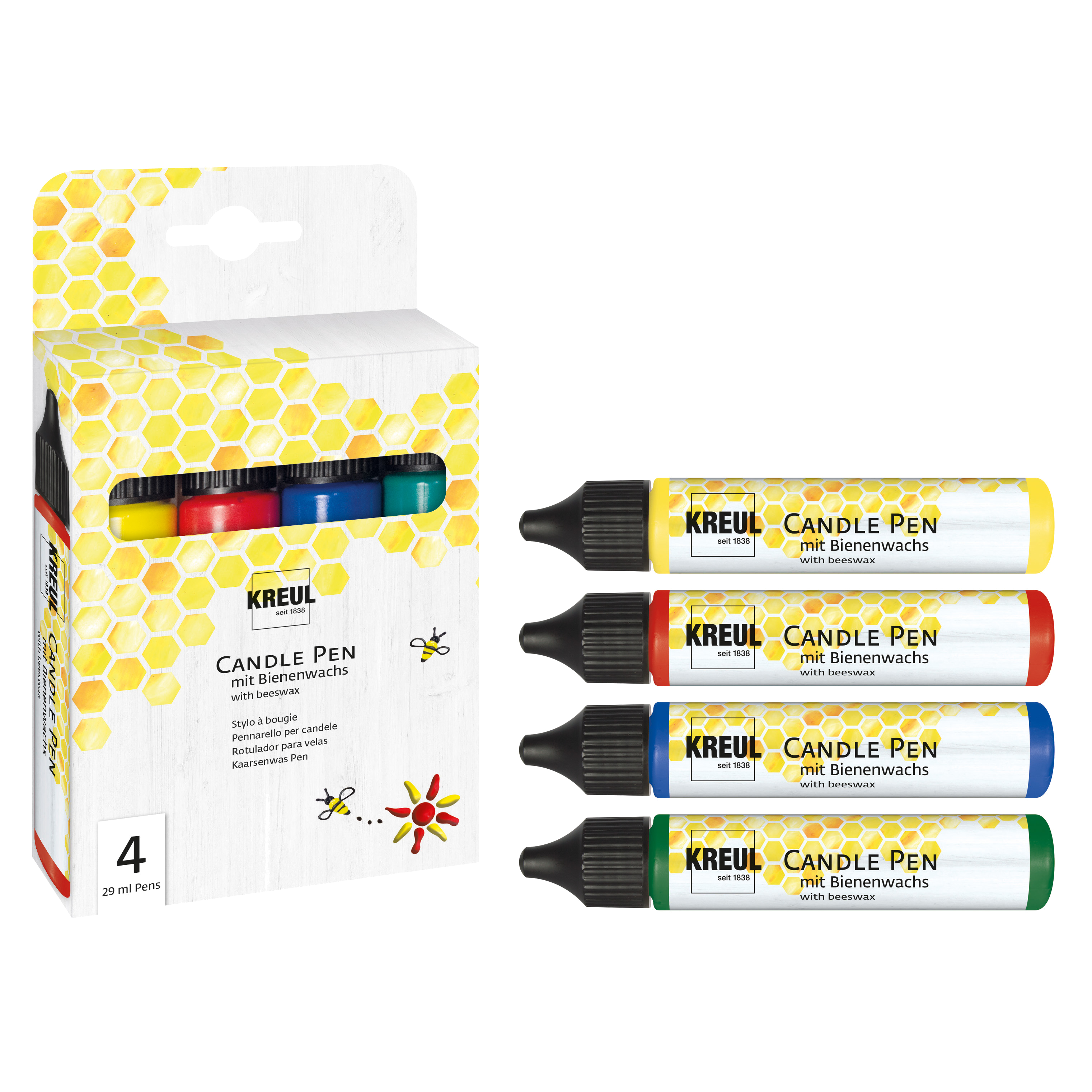 KREUL Sada CANDLE PEN na maľovanie sviečok 4 ks