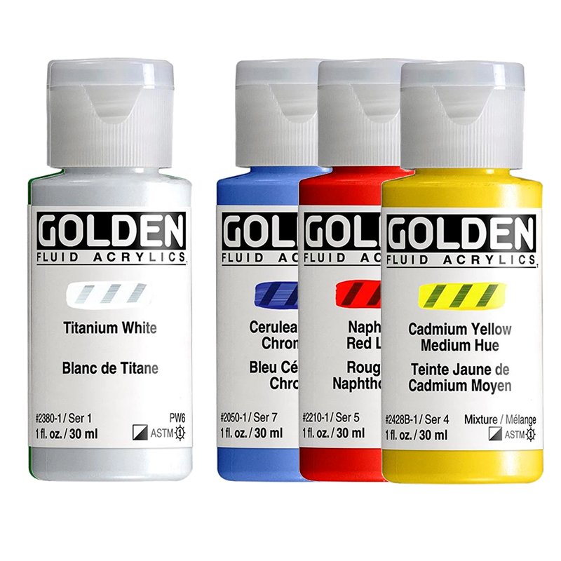 GOLDEN Fluid akrylové farby - 30 ml - vyberte odtieň