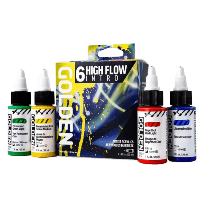 GOLDEN Akrylová sada High Flow Intro Set - 6 x 22 ml