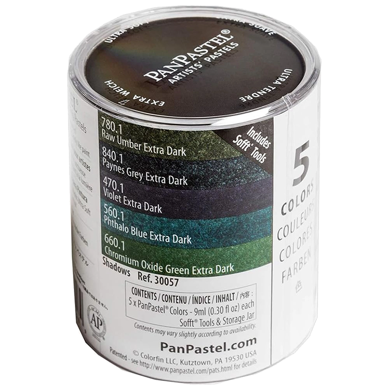 PanPastel Extra Dark Shadows sada pastelov 5 ks