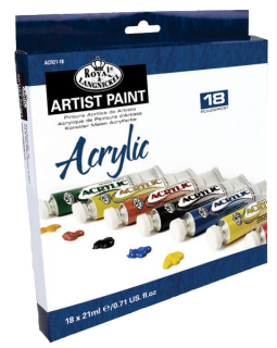 Set akrylových farieb Royal & Langnickel - 18 x 21 ml
